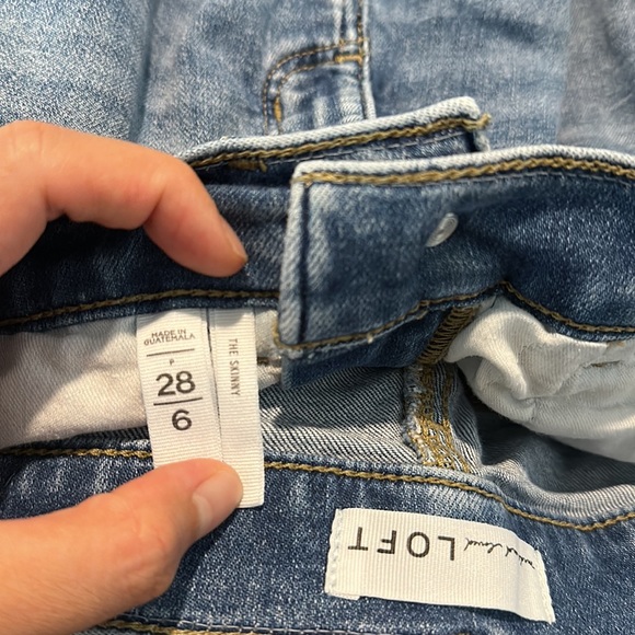 Loft High Waist Skinny Jeans 28P - Picture 4 of 4